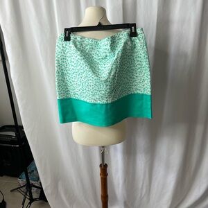 Michael Kors Green & White Printed Skirt – Size 6